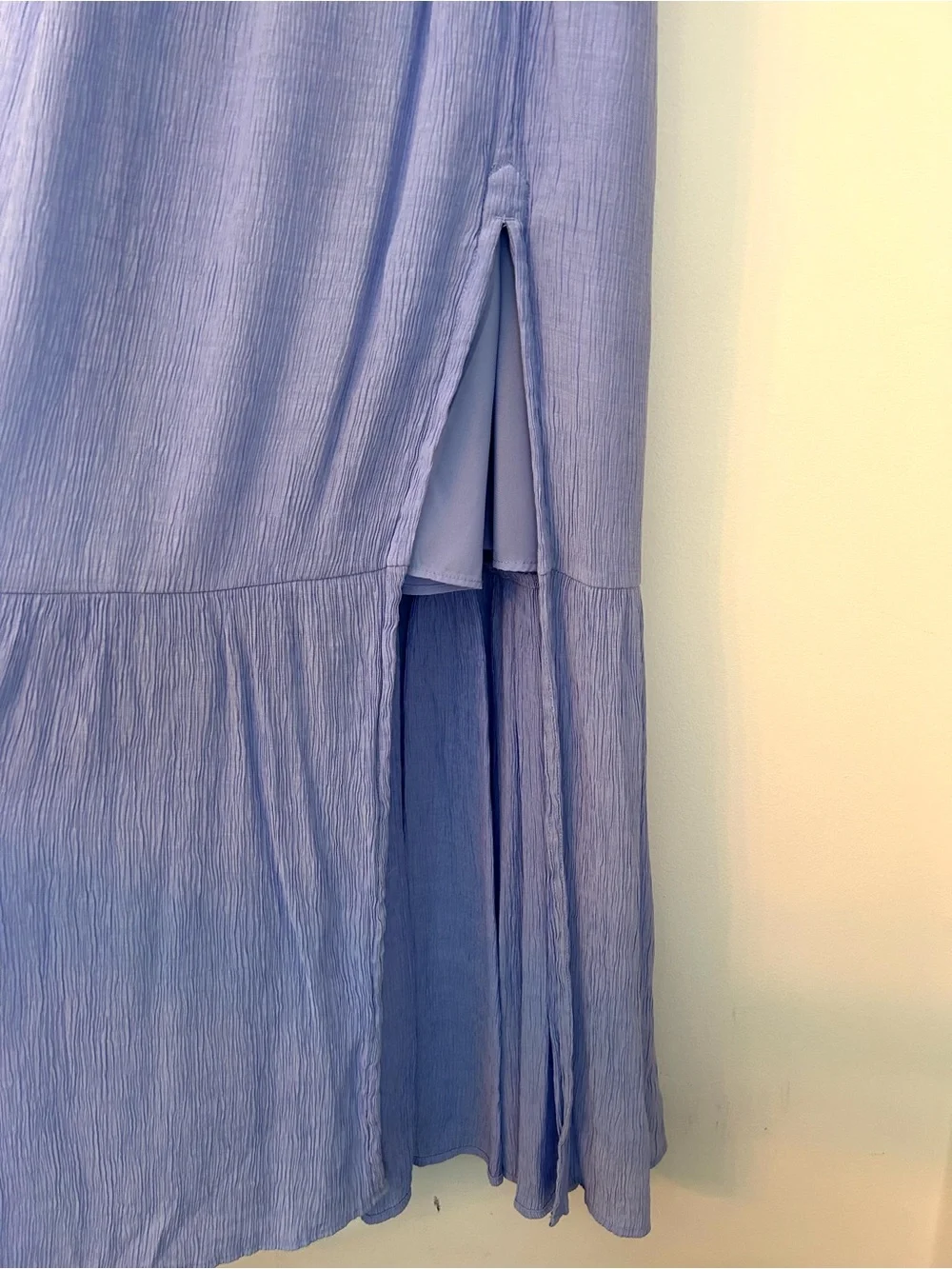 Abercrombie & Fitch Ruched Crinkle Maxi Dress